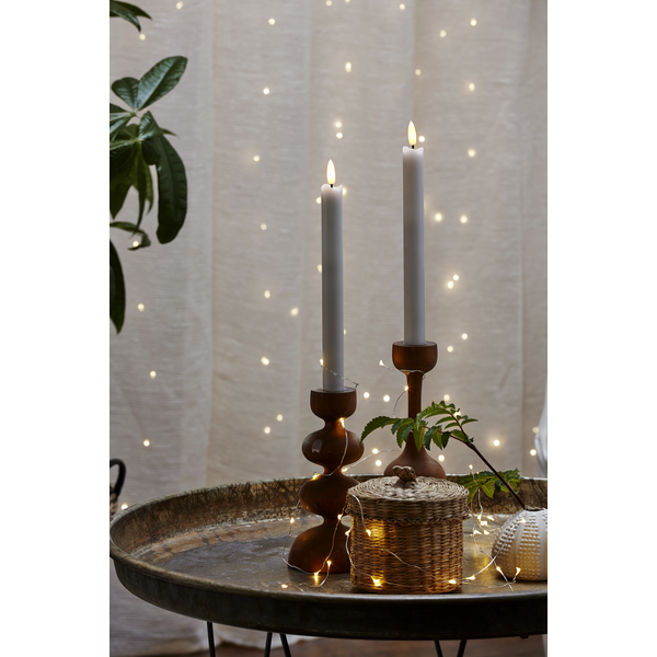 LED Antikljus 2-pack Flamme Rustic