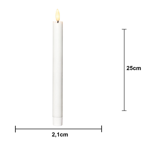 LED Antikljus 2-pack Flamme Rustic