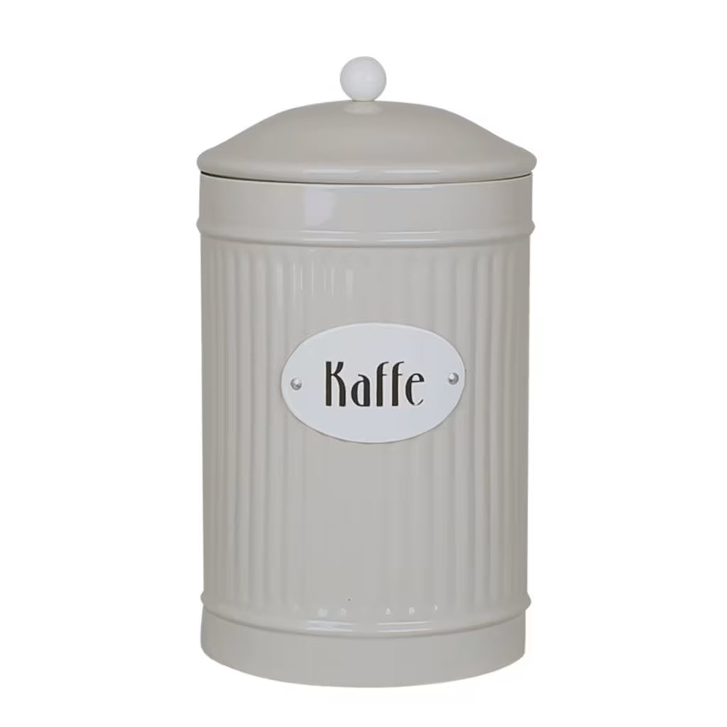 Plåtburk Hugo Kaffe Beige